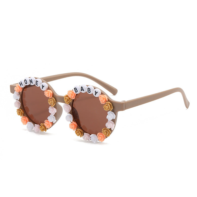 PC al por mayor 2023 Nuevas gafas de sol de miel de flores para bebés
